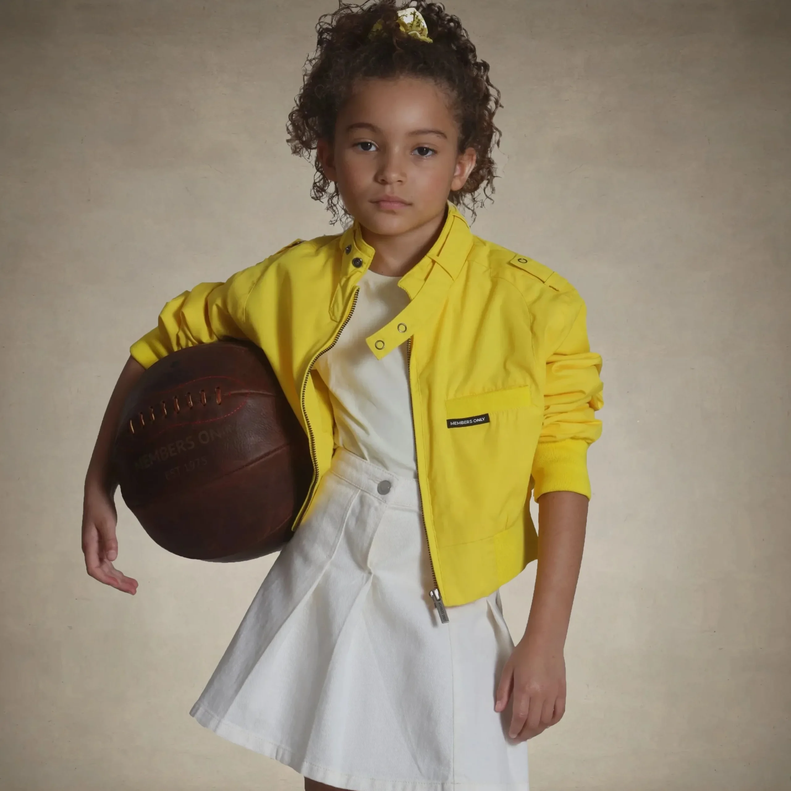 Fashion Members Only Girl's Racer Jacket Yellow