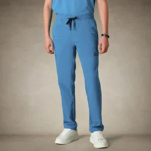 Clearance Members Only Hampton Open Bottom Scrub Pants Ceil Blue