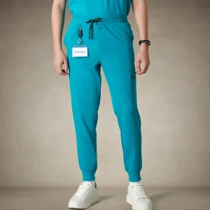 New Members Only London Jogger Scrub Pants Teal