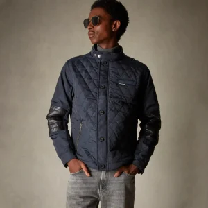 Hot Members Only Men's Belmont Quilted Jacket Navy