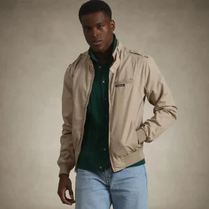 Clearance Members Only Men's Big & Tall Classic Iconic Racer Jacket Khaki
