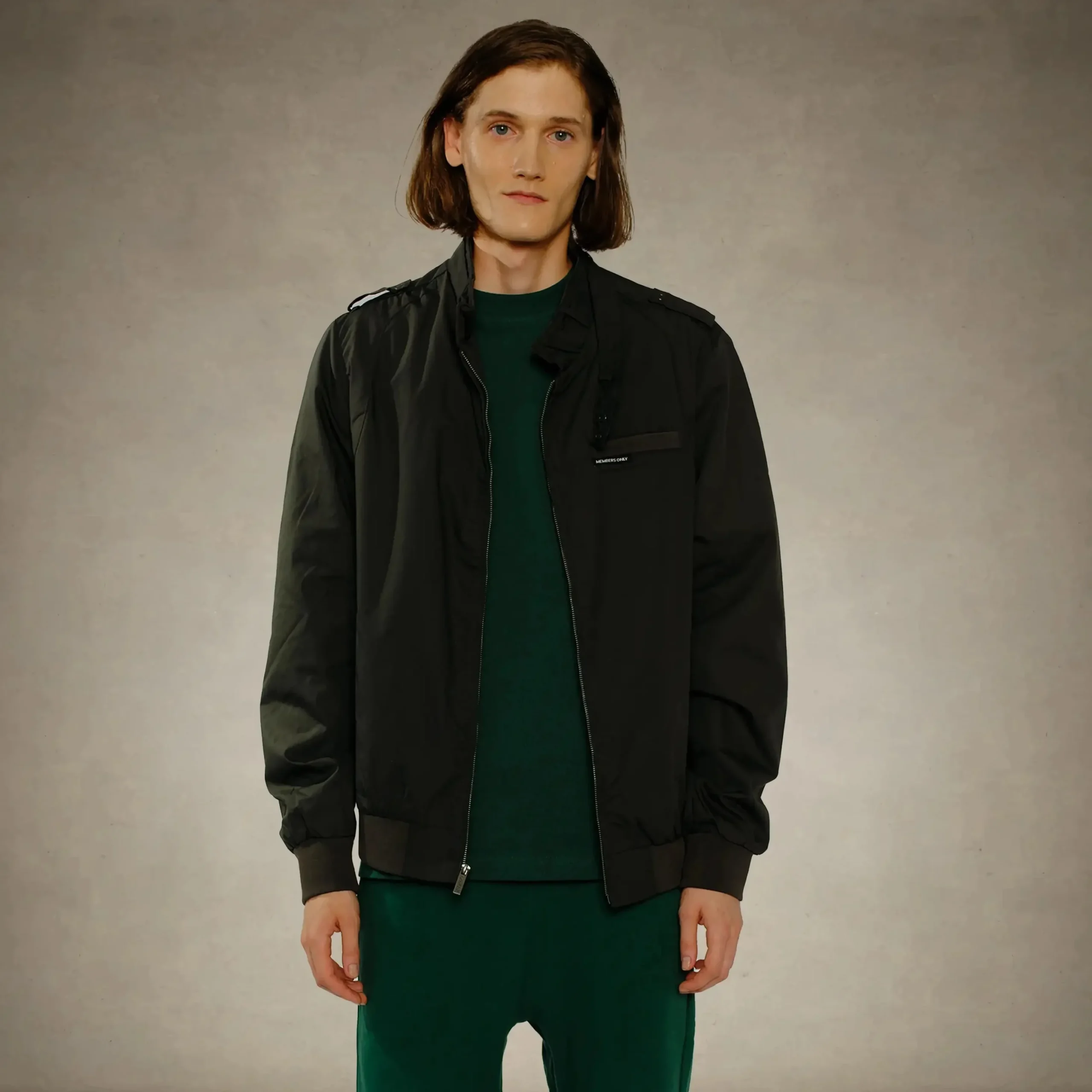 Outlet Members Only Men's Big & Tall Classic Iconic Racer Jacket Dark Green