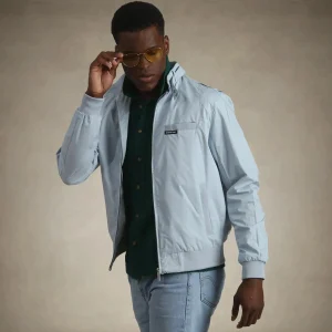 Fashion Members Only Men's Classic Iconic Racer Jacket Dusty Sky