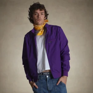 Clearance Members Only Men's Classic Iconic Racer Jacket Purple