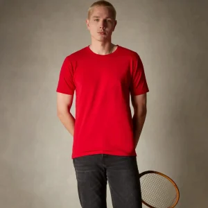 Hot Members Only Men's Crew Neck T-Shirt Red