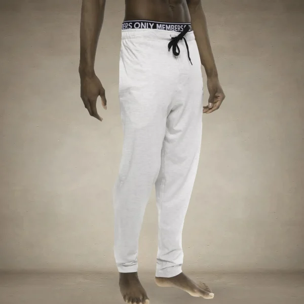 Sale Members Only Men's Heather Contrast Elastic Sleep Pants - - FINAL SALE Grey Black
