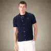 Fashion Members Only Men's JC Polo Cable Sweater Navy