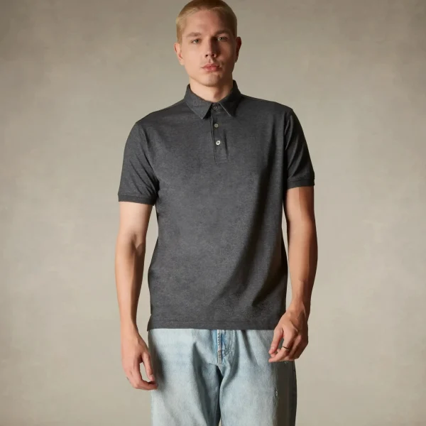 Outlet Members Only Men's Polo Shirt Charcoal