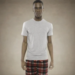 Sale Members Only Men's Short Sleeve Bamboo Rayon Sleep Shirt - - FINAL SALE Grey