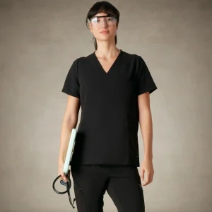 Hot Members Only Ravenna 2-Pocket Scrub Top Black
