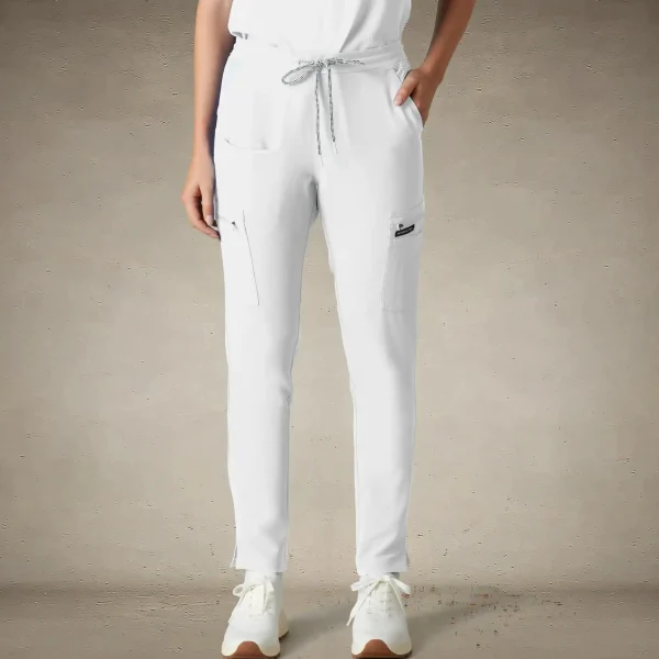 Online Members Only Reus Open Bottom Scrub Pants White