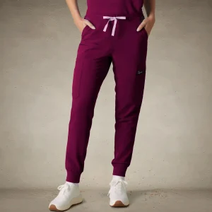 Best Members Only Valencia Jogger Scrub Pants Wine