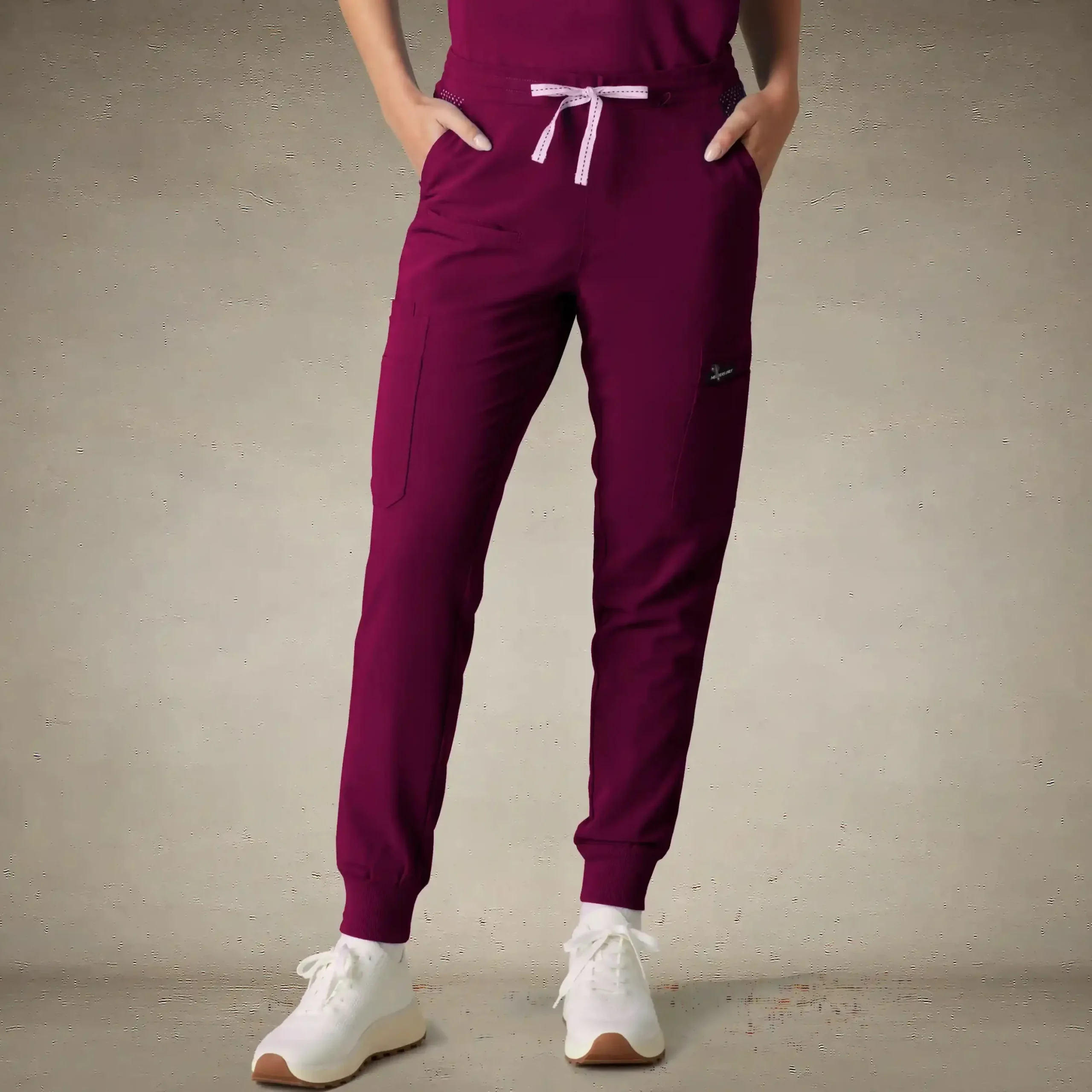 Best Members Only Valencia Jogger Scrub Pants Wine