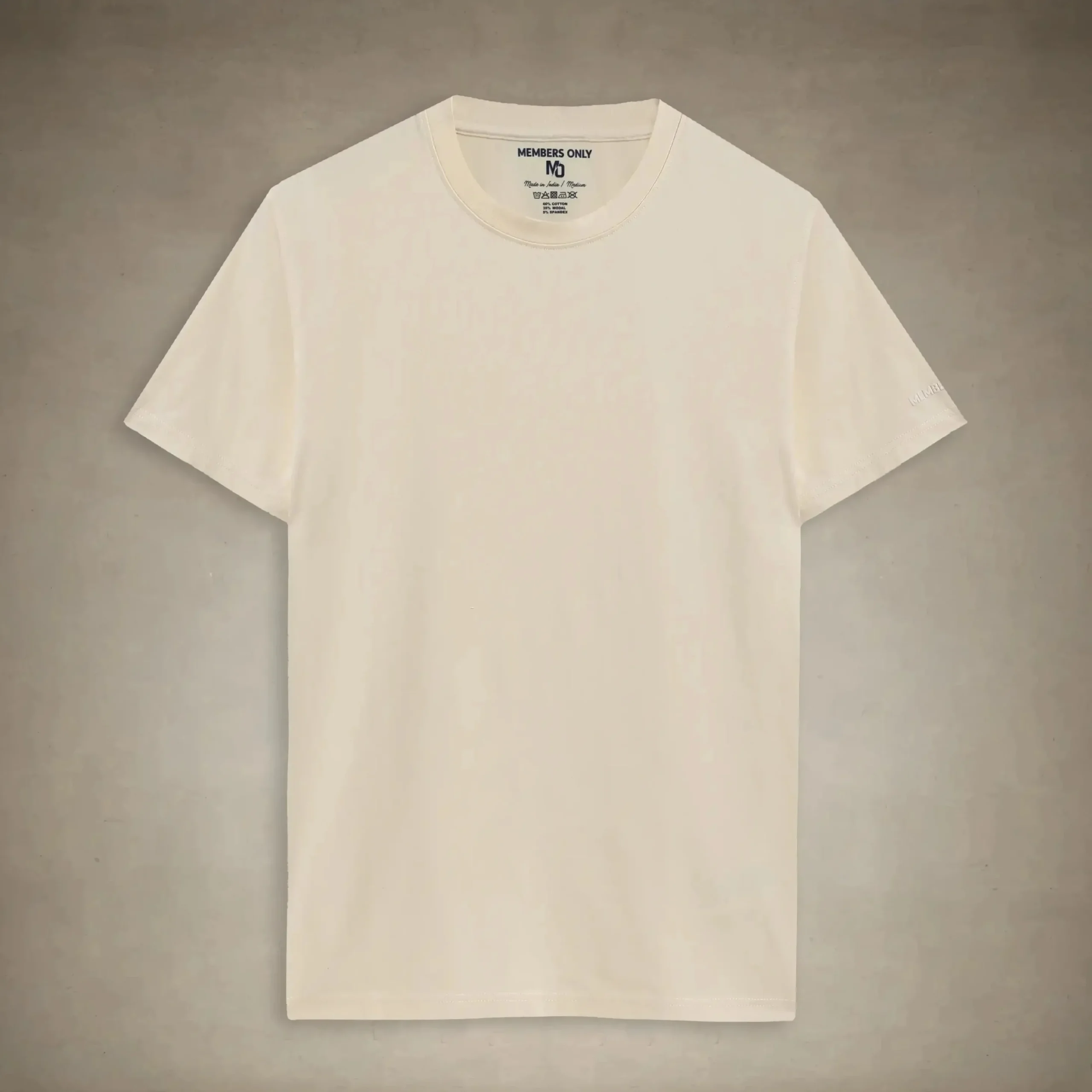 New Members Only Women's Oversized Crew Neck T-Shirt Off-White